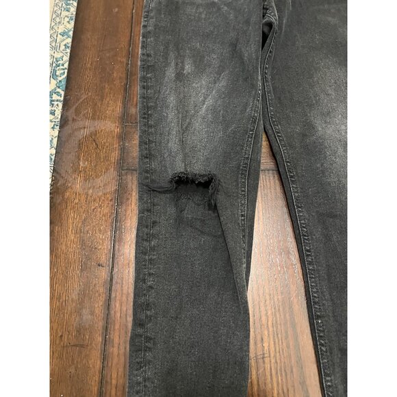 We The Free People Zuri Mom Jeans Black Dusty Roads Button Fly High Rise 27 - Picture 2 of 8